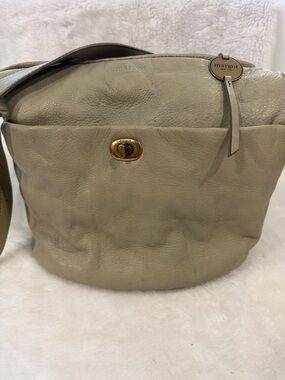 Margot New York Soft Leather Hobo Shoulder Bag – Taupe / Sage Neutral